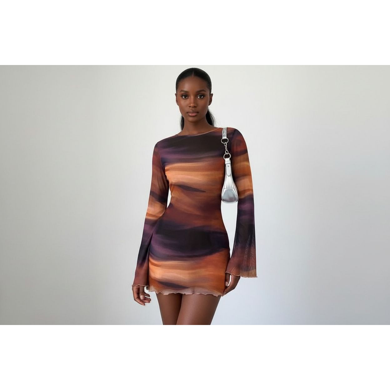 Elegant Bowknot Backless Glam Mini Dress