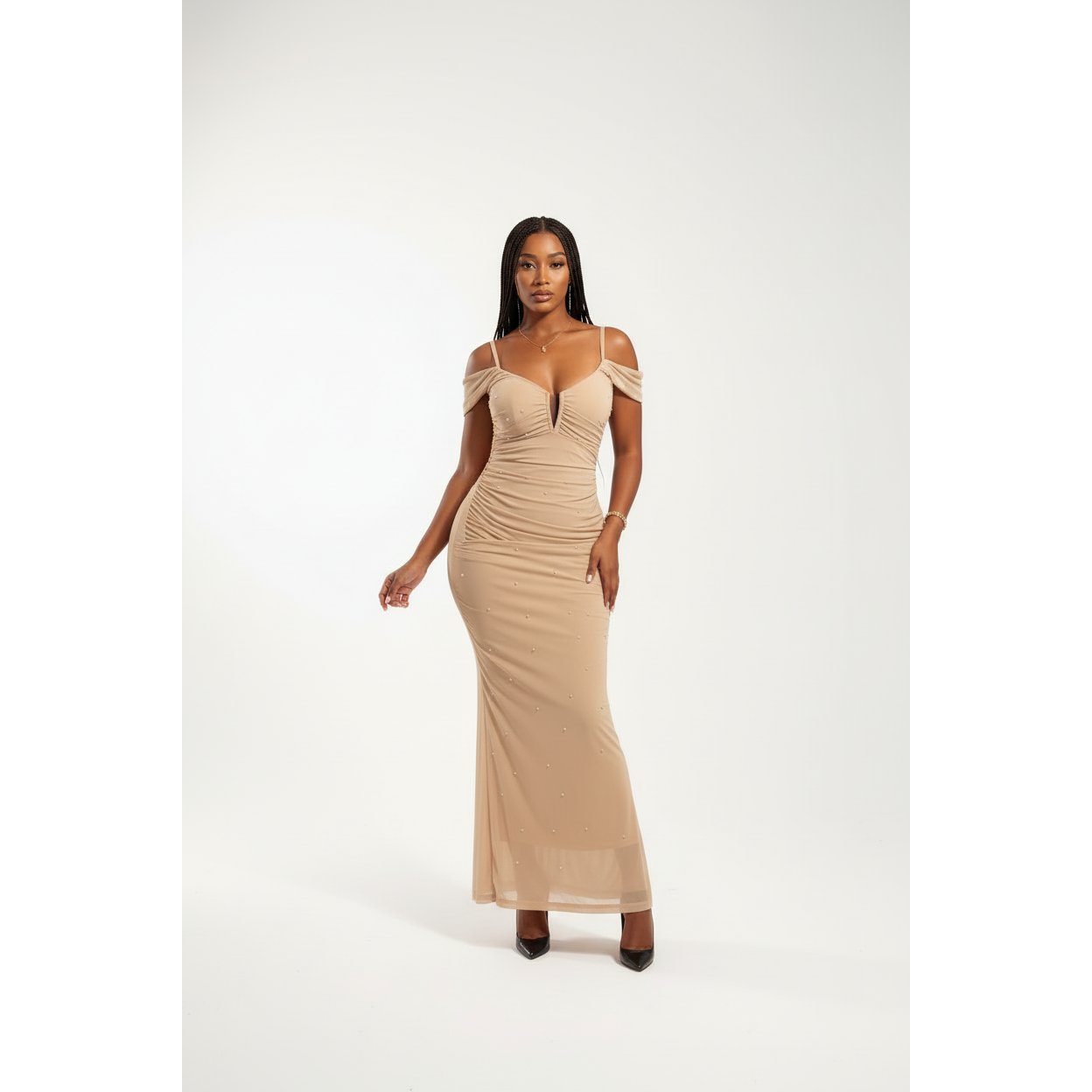 Sleeveless Bodycon Sexy Slit Evening Gown