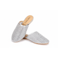 Sparkling Round-Toe Slip-On Mules with Low Heel Shoe