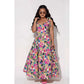 Tie-up Floral Print Maxi Dress