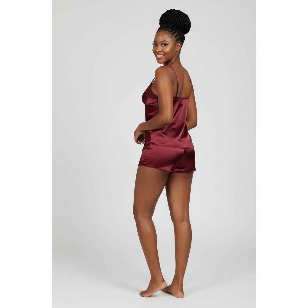 Sleeveless Pyjamas Sexy Silky 2 Piece Set