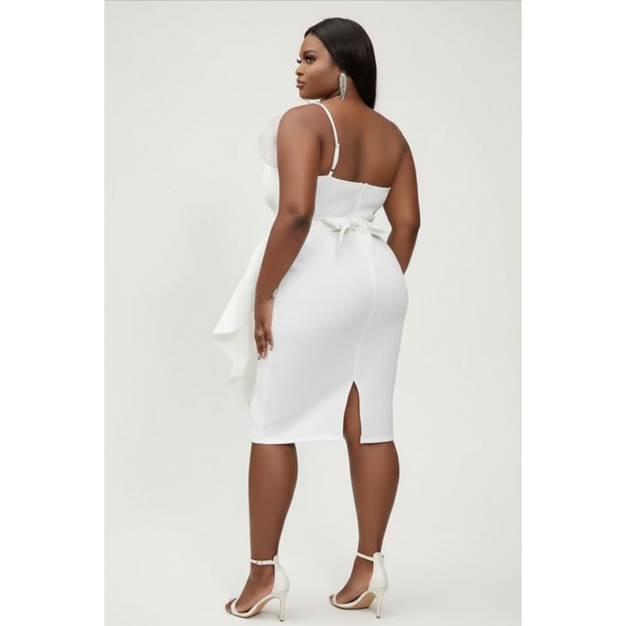 Peplum One Shoulder Bodycon Party Dress