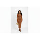 Ladies Mock Neck Bodycon Midi Dress