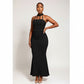 Halter Neck Elegant Solid Color Evening Dress