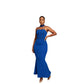 Halter Neck Elegant Solid Color Evening Dress