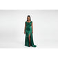 Satin Off Shoulder Bridesmaid Party Gown Dress