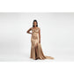 Satin Off Shoulder Bridesmaid Party Gown Dress
