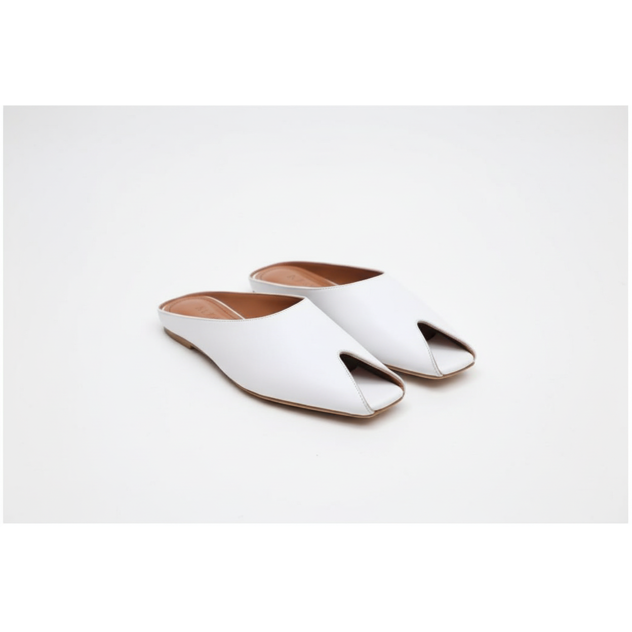 Leather A-cut Mule Shoes