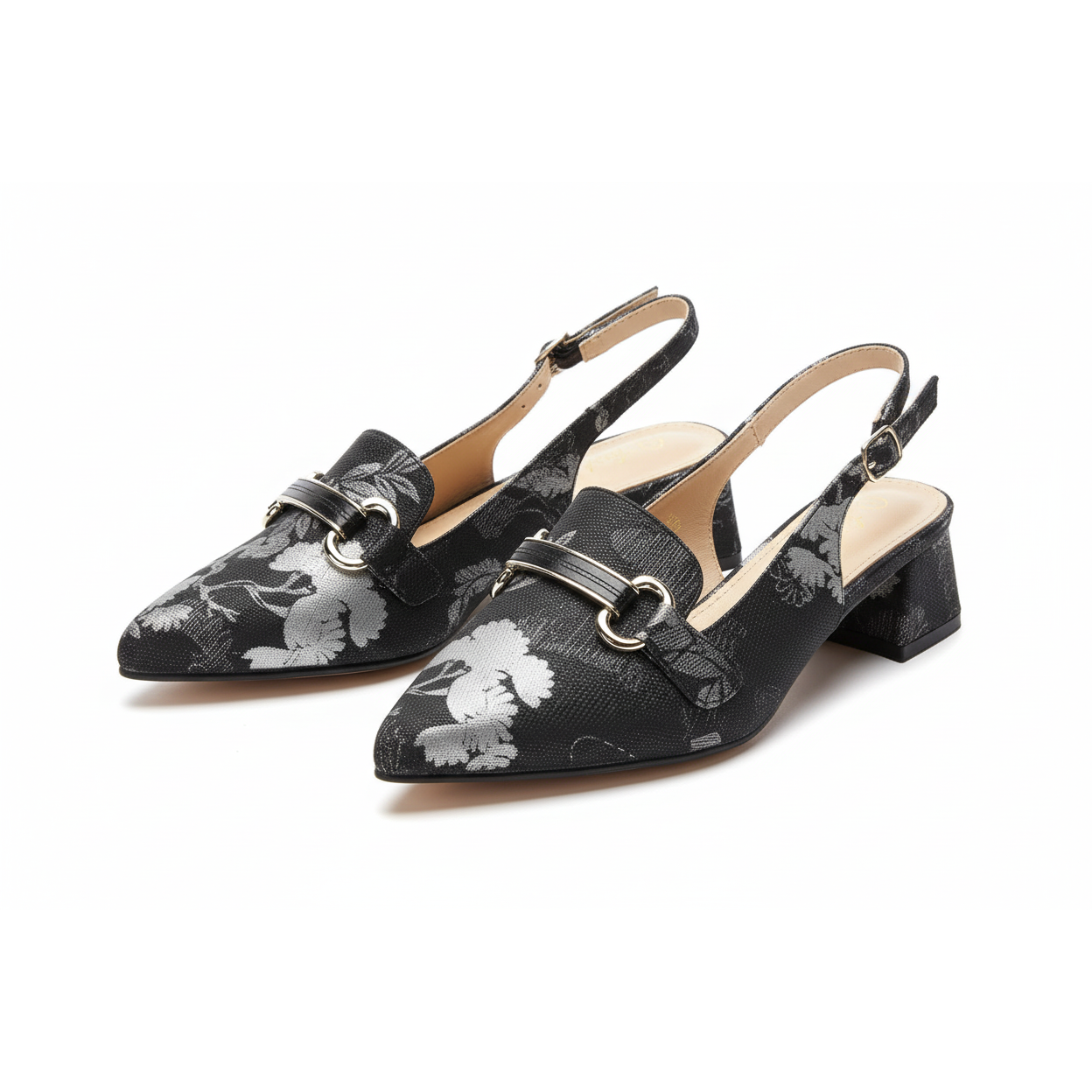 Slingback Bulk Heel Poited Closed Toe