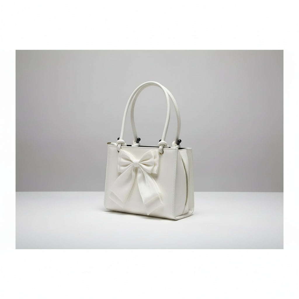 Small Leather Crossbody Handbags with Bow Design