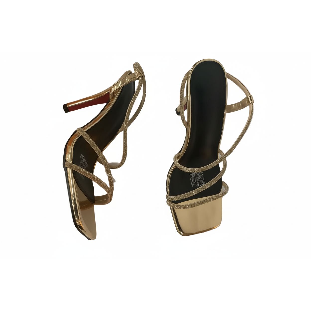 Open Square Toe High Heel Shoes.