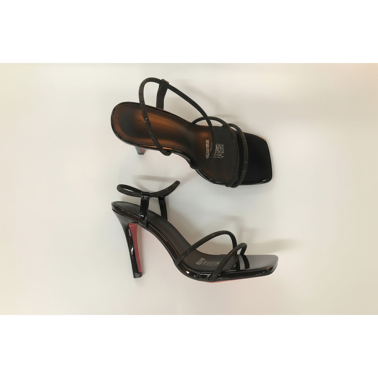 Open Square Toe High Heel Shoes.
