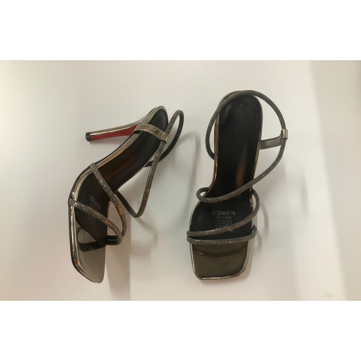 Open Square Toe High Heel Shoes.
