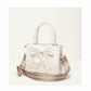 Small Leather Crossbody Handbags with Bow and Pearl Details