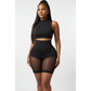 High-Waisted Lower Mesh Shaper Shorts