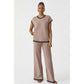 Contrast Trim Two-Piece Loungewear Set