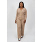 Knitted Button-Front Cardigan & Wide-Leg Pant
