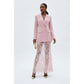Double-Breasted Blazer & Sheer Lace Skirt Set