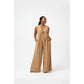 Sleeveless Tie-Front Detail Wide-Leg Jumpsuit