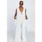 Sleeveless Tie-Front Detail Wide-Leg Jumpsuit