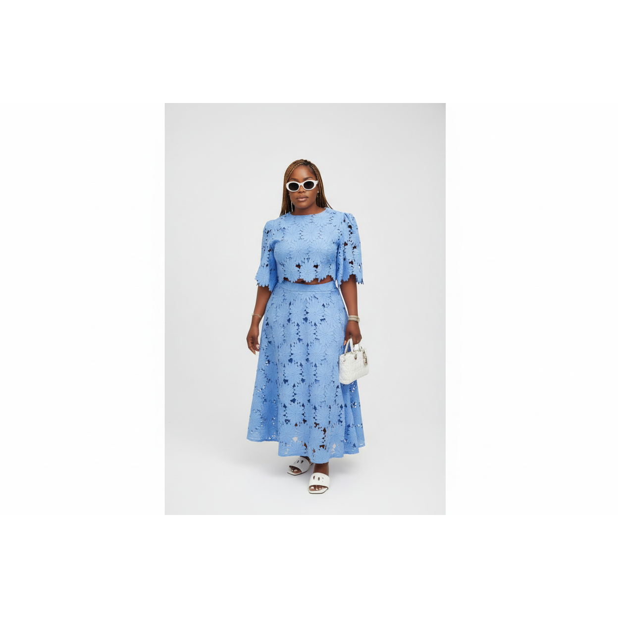 Plus Size Half Sleeve Button Lapel Denim Dress