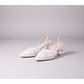 Slingback shoes with stiletto Solid Color Heel.