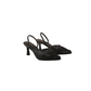 Slingback shoes with stiletto Solid Color Heel.