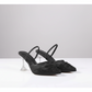 Slingback shoes with stiletto Clear Heel.