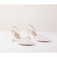 Slingback shoes with stiletto Clear Heel.