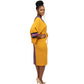 V-Neckline And Belted Waist Knee Dress