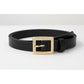 Textured Square Metal Buckle Belt