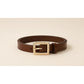Textured Square Metal Buckle Belt