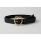 Gold Beaded Heart-Shaped Buckle Belt