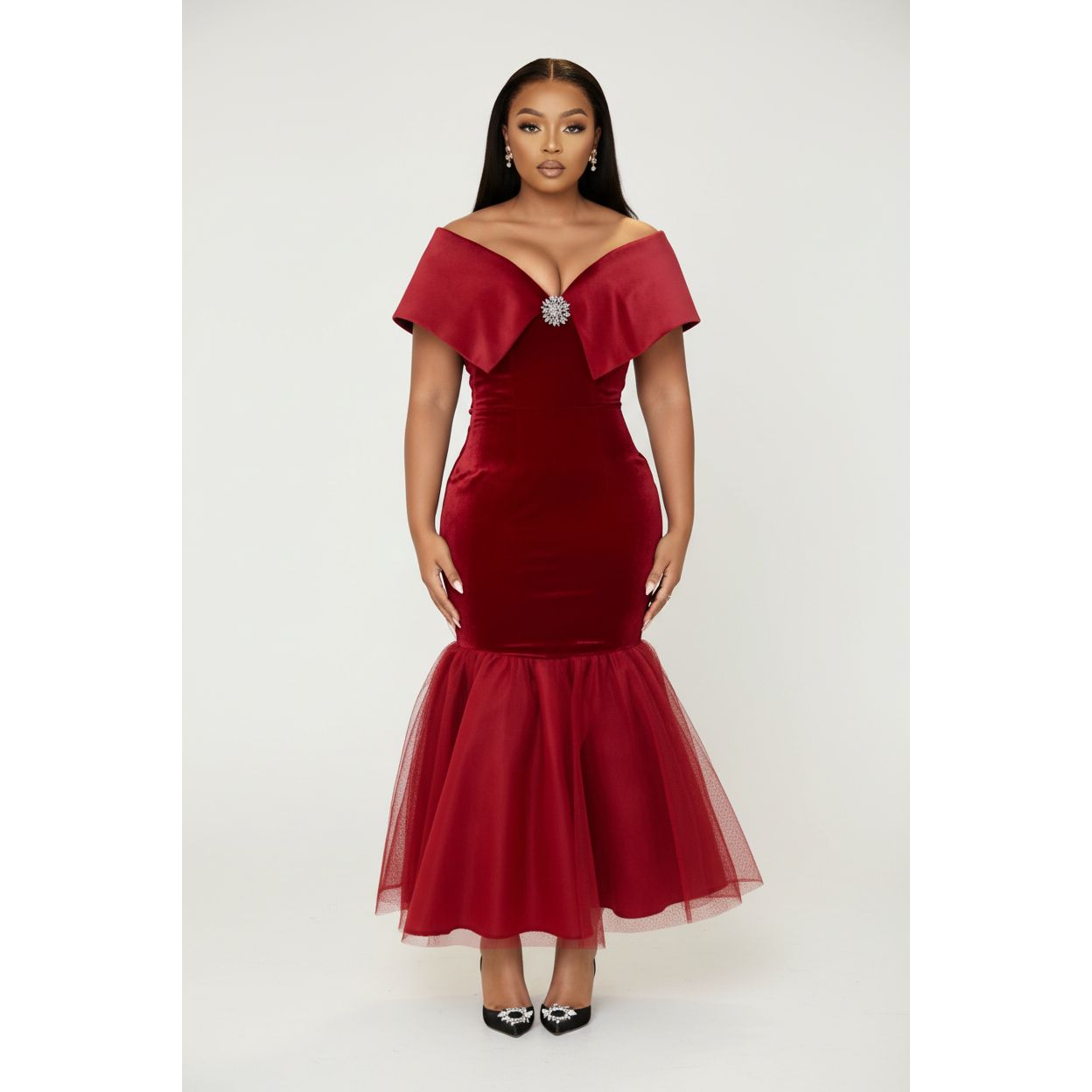 Elegant Off-Shoulder Bodycon Mermaid Dress