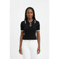 Women's Short-Sleeve Ribbed Knitted Top