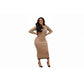 Women's Ribbed Knitted Bodycon Dress