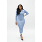 Women's Ribbed Knitted Bodycon Dress