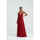 Magenta Chiffon Ruched Maxi Beach Dress