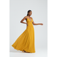 Magenta Chiffon Ruched Maxi Beach Dress