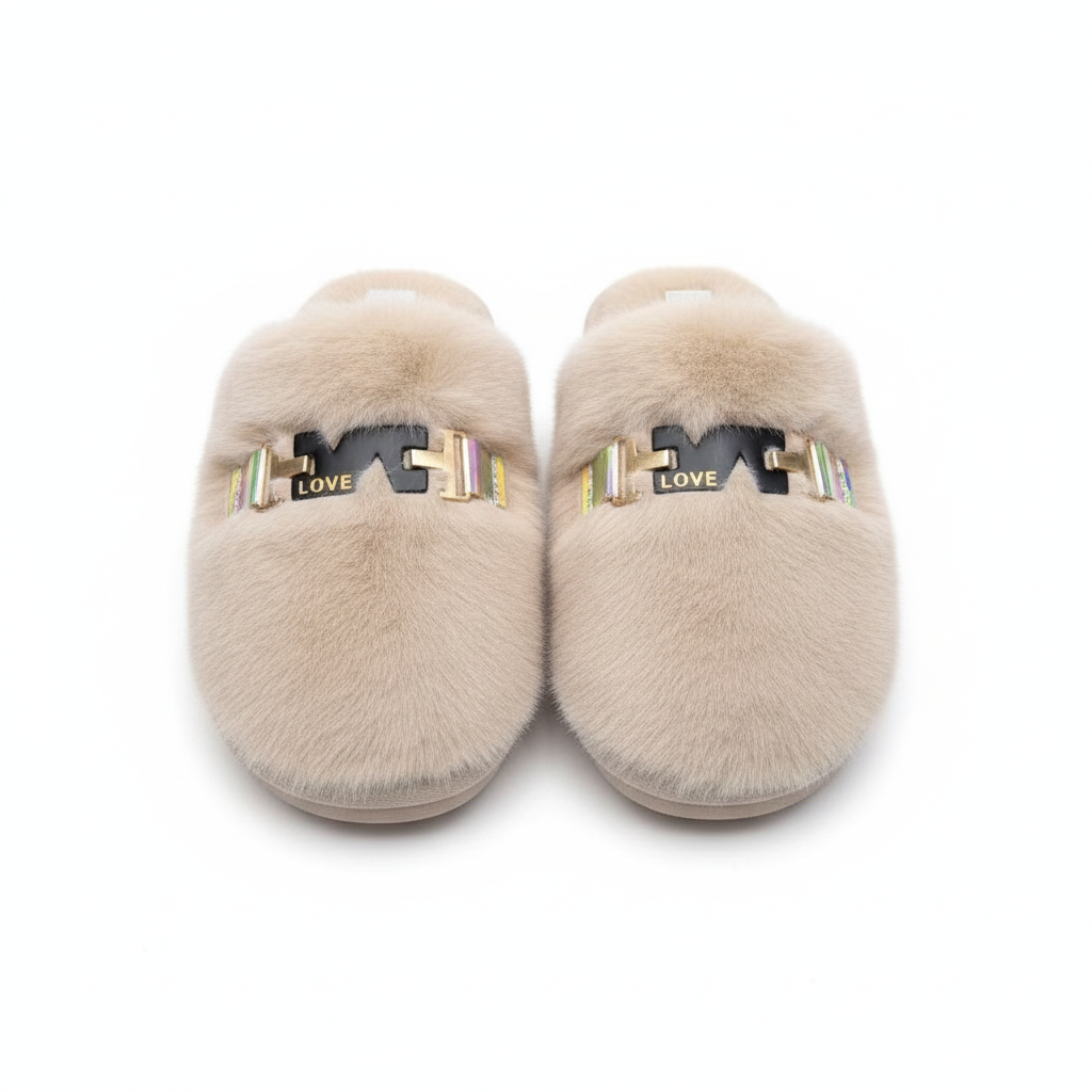 Furry Slip-on Mule Slippers