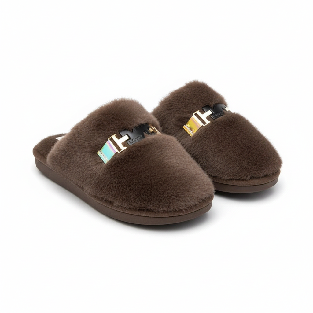 Furry Slip-on Mule Slippers