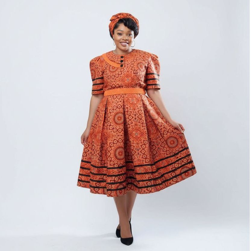 Exclusive African Print Maxi Traditional Dress