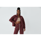 Lapel Long Sleeve Thick Jacket & Drawstring Pants Two Piece Set