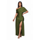 Elegant Off-Shoulder Draped Dress