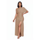 Elegant Off-Shoulder Draped Dress