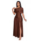 Elegant Off-Shoulder Draped Dress