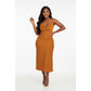 Elegant Satin Drape Cowl-Neck Dress
