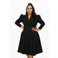 Plus Size Vintage Midi Blazer Dress