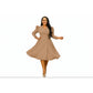 Plus Size Vintage Midi Blazer Dress