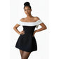 Off Shoulder Back Bow Mini Dress